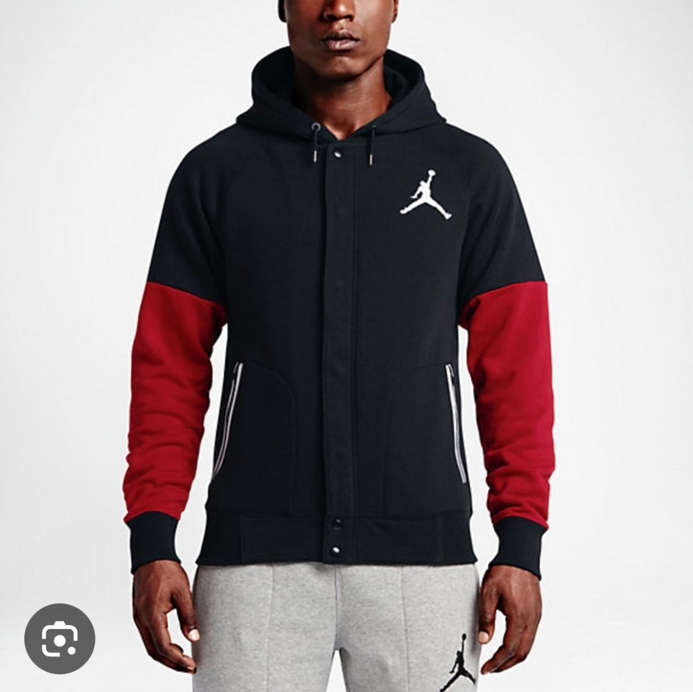 Nike Air Jordan Jumpman Full Zip Hoodie Sweatshirt Blue Mens Large
